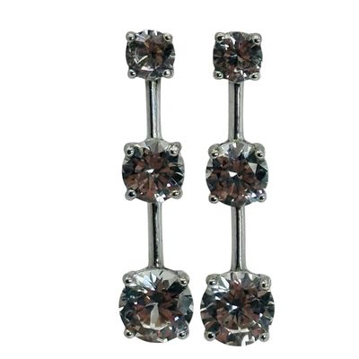 Sale Photo Thumbnail #412: Signed Sterling Topaz Earrings