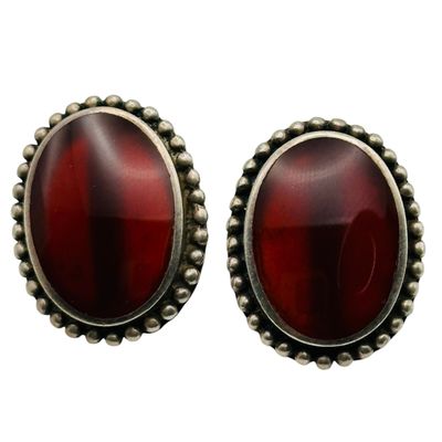 Sale Photo Thumbnail #365: Sterling Carnelian Earrings