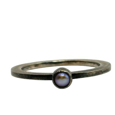 Sale Photo Thumbnail #462: Sterling Pearl Ring Sz 7