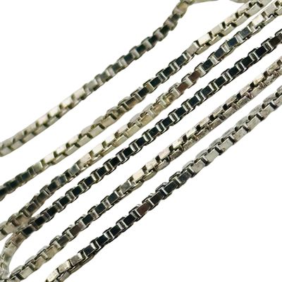 Sale Photo Thumbnail #429: Italy Sterling Box Chain Necklace 3.1g
