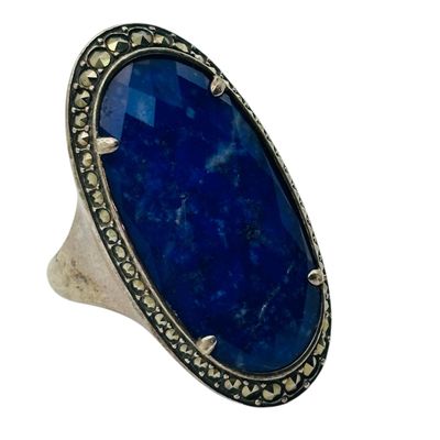 Sale Photo Thumbnail #419: Marc Jacob's Sterling Marcasite Ring Sz 9