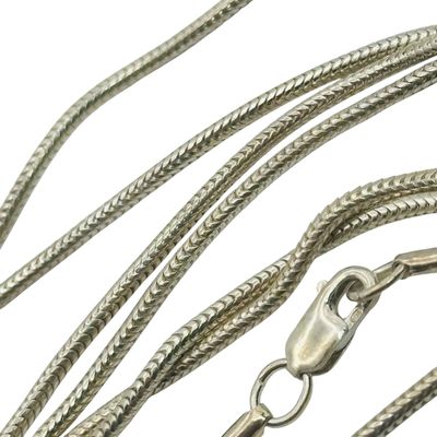 Sale Photo Thumbnail #388: Signed Sterling Round Snake Chain Necklace