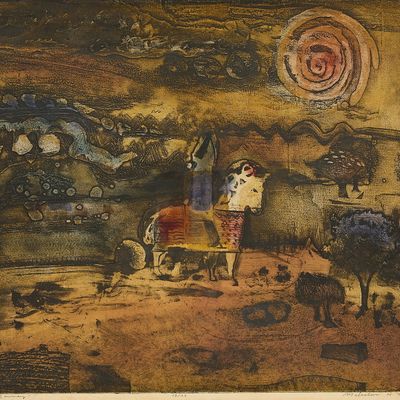 Malcolm Haynie Myers "The Journey" Intaglio