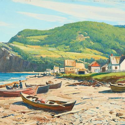 Ogden Minton Pleissner "On the Shore" Painting