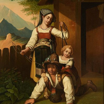 Aft. Kirner German School Oil Painting ca. 1880