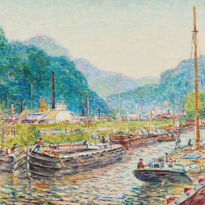 Reynolds Beal "South Roundabout New York" Painting
