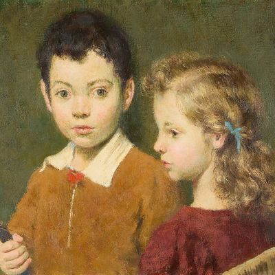 John Koch "Mary and Michael" Portrait Painting