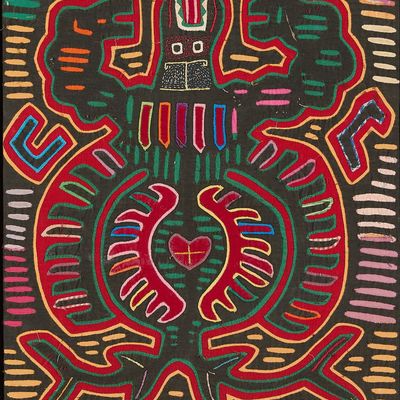 Central American Embroidered Mola Textile