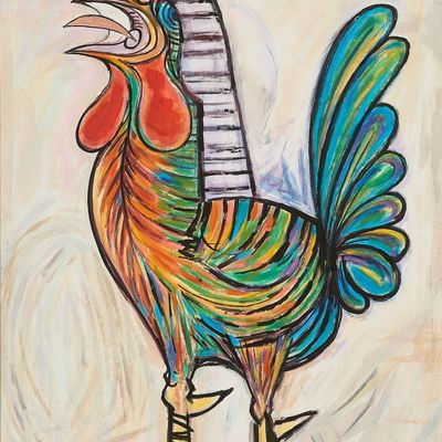 Elmyr de Hory "The Rooster" Aft. Picasso Painting