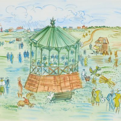 Elmyr de Hory "Le Beau Dimanche" Aft. Dufy Gouache