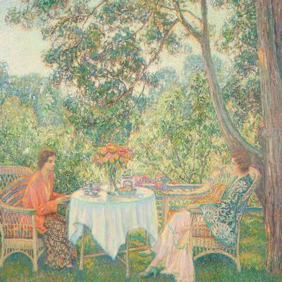 Wilson Henry Irvine "Tea Time" Oil on Canvas