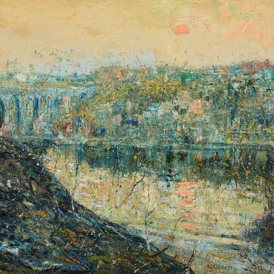 Ernest Lawson "High Bridge, New York" Painting