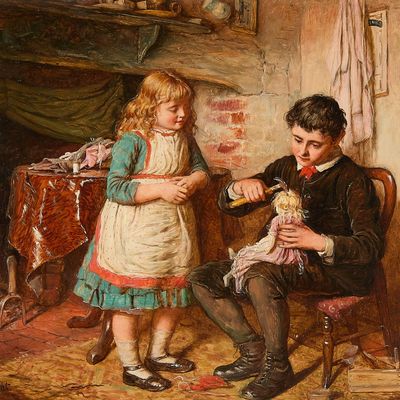 Robert W. Wright "The Handiman" Painting 1886