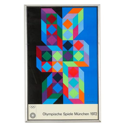 Vasarely "Olympische Spiele Munchen 1972" Poster