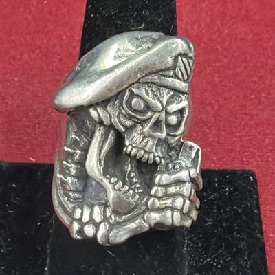 Sterling Skull Ring