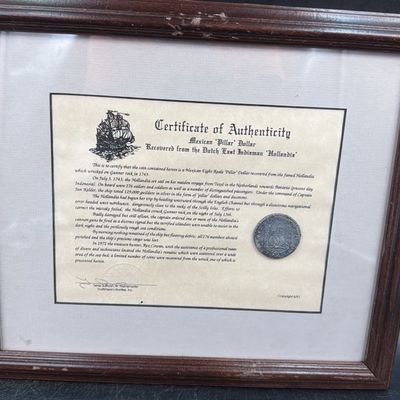 Shipwreck Coin with Certificate