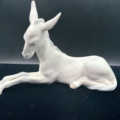 Lladro Bisque Donkey Figurine