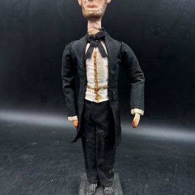 Vintage American Fork Art Figure Abraham Lincoln