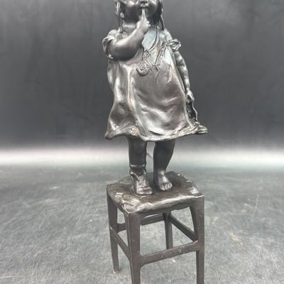 Bronze "Girl on a Stool"
