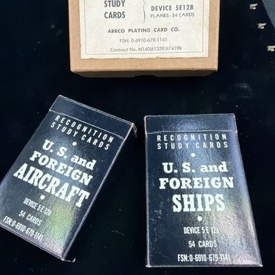 Vintage US Navy Recognition Study Cards