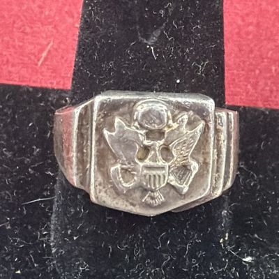 Vintage Sterling US Army Military Signet Ring