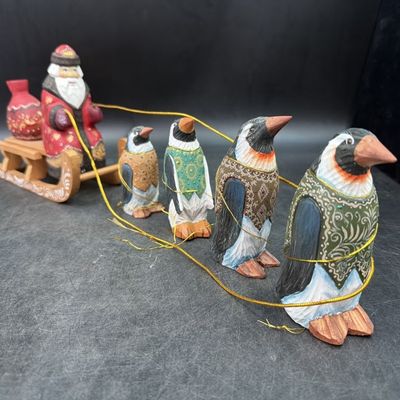 Vintage Russian Father Frost with Penquins