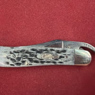 Case XX Pocket Worn Gray Bone Trapper Knife