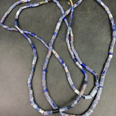 Vintage Chevron Trade Beads
