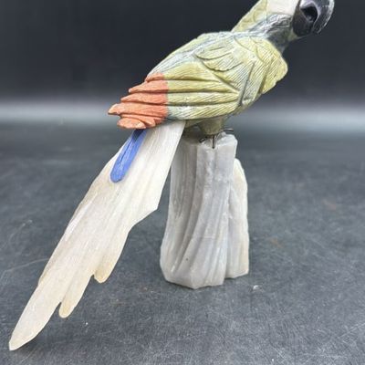 Nicely Carved Gemstone Parrot