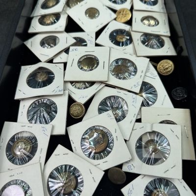 Vintage Brass or Gilt Metal Military Buttons