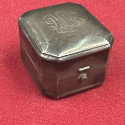 Antique Birks Sterling Octagonal  Ring Box