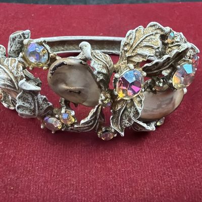 Vintage Har Whitewashed Jewelry Clamper Bracelet