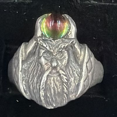 Vintage Silver Merlin Wizard Ring
