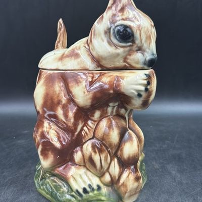 Vintage McCoy Pottery Squirrel Cookie Jar