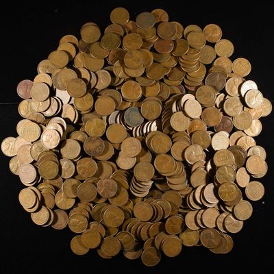 (497) 50'S 'S' WHEAT CENTS