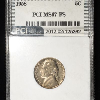 1958 JEFFERSON NICKEL PCI SUPERB GEM BU FS