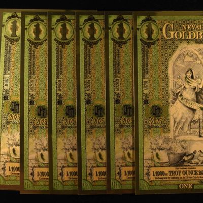 (7) $1 GOLDBACKS 1/1000TH TROY OZ 24K GOLD