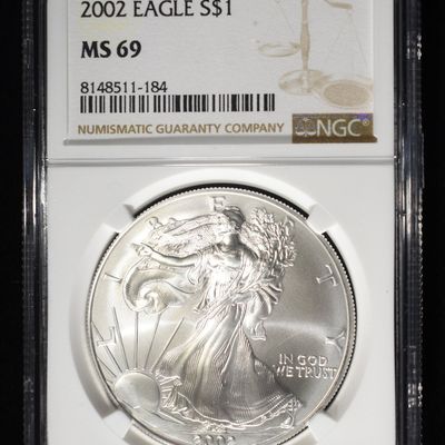 2002 AMERICAN SILVER EAGLE NGC MS69