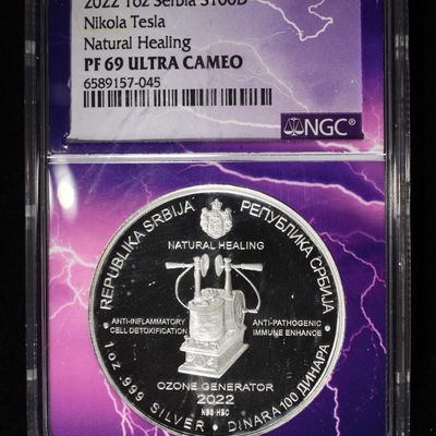 2022 SERBIA SILVER NIKOLA TESLA NGC PF-69 UCAM