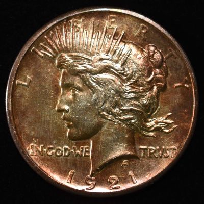 1921 PEACE DOLLAR CH BU GREAT STRIKE