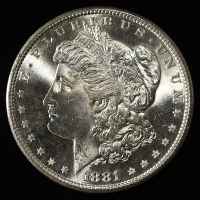 1881-S MORGAN DOLLAR GEM BU