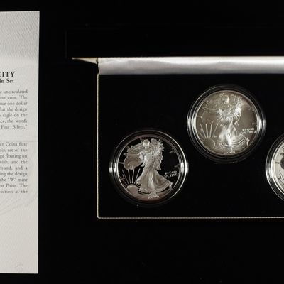 2006-W AMERICAN SILVER EAGLE 3-COIN SET