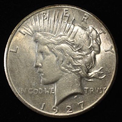 1927 PEACE DOLLAR CH AU