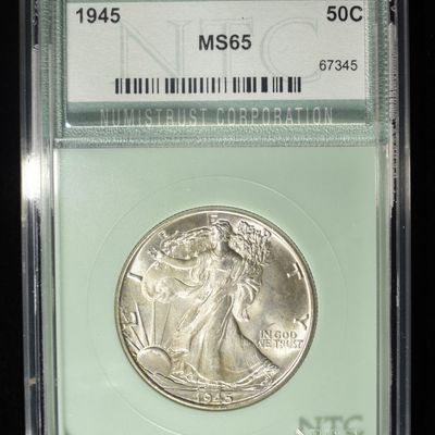 1945 WALKING LIBERTY HALF DOLLAR NTC GEM BU