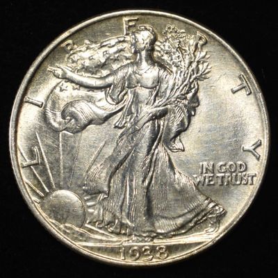 1938 WALKING LIBERTY HALF DOLLAR AU/BU