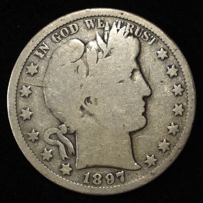 1897-S BARBER HALF DOLLAR AG/G