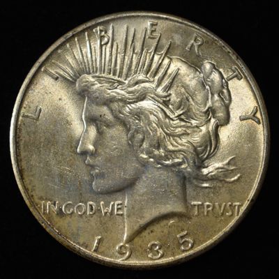 1935 PEACE DOLLAR AU/BU