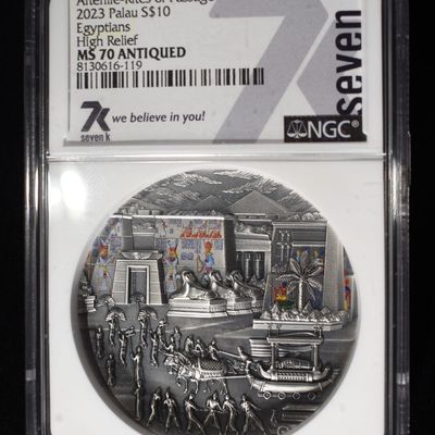 2023 PALAU EGYPTIAN AFTERLIFE HIGH RELIEF NGC MS70