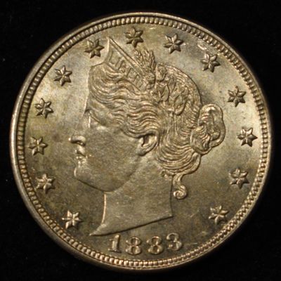 1883 NO CENTS LIBERTY NICKEL GEM BU