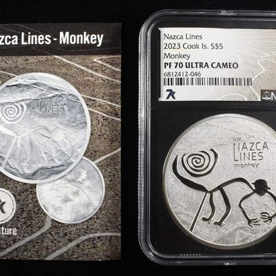 2023 COOK IS. NAZCA LINES MONKEY NGC PF-70 UCAM